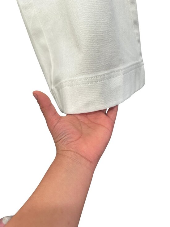 Talbot Wide Leg Trousers Jean Womens 16W White Relaxed High Rise Stretch Preppy - Picture 9 of 14